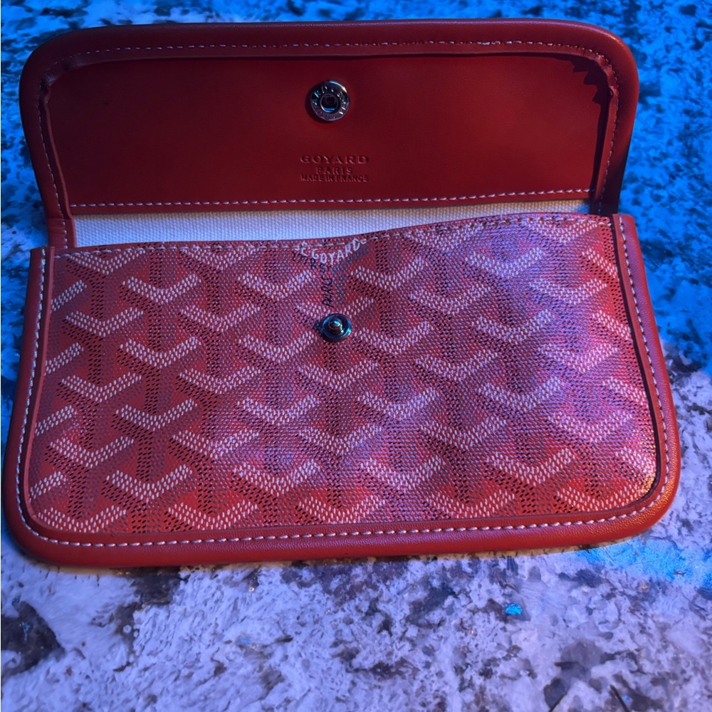 Goyard Red Wallets with Geometric Pattern